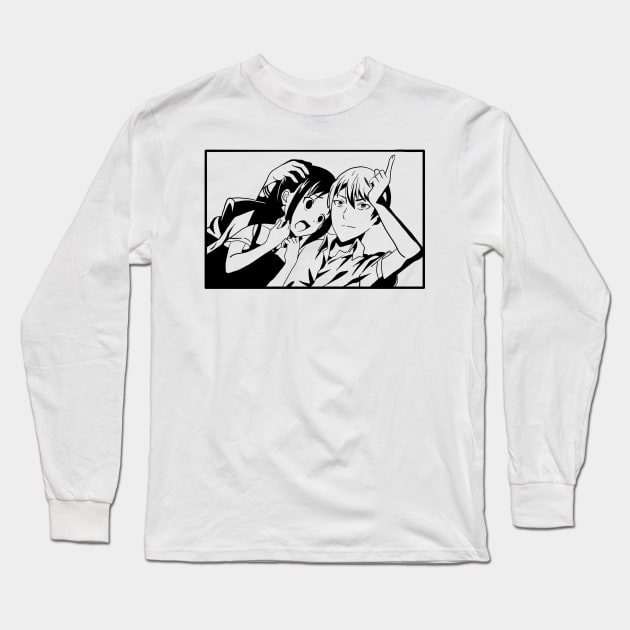 Kaguya and Shirogane Long Sleeve T-Shirt by jenartfart